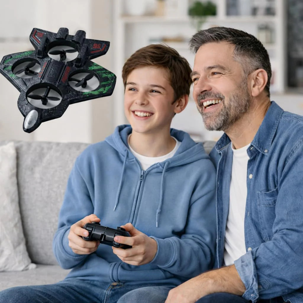 Fighter Jet Remote Control Toy for Kids, 2.4GHz EPP Foam RC Plane