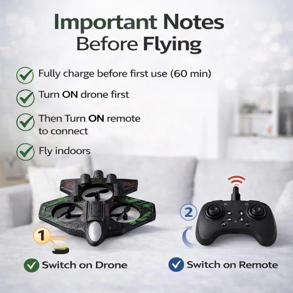 Fighter Jet Remote Control Toy for Kids, 2.4GHz EPP Foam RC Plane